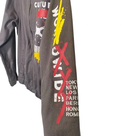 TRADEMARK BROOKLYN Cloth Co Jacket Mens S Gray worldwide tour limited edition - Picture 5 of 11